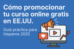 Cómo promocionar tu curso online gratis en EE.UU. (Guía práctica)