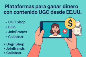 Plataformas para ganar dinero con contenido UGC desde EE.UU. (Guía 2026)