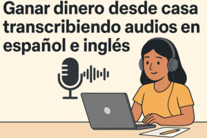 Ganar dinero desde casa transcribiendo audios en español e inglés (Guía para hispanos en EE.UU.)