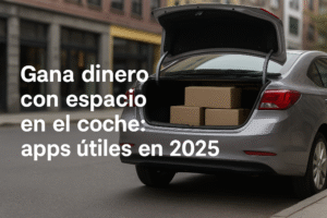 Gana dinero con espacio en el coche: apps útiles en 2026