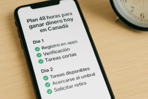 Ganar dinero hoy desde el móvil en Canadá: plan de 48 horas (paso a paso)