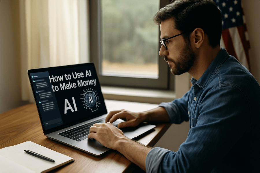Trabajar con inteligencia artificial en Estados Unidos para ganar dinero desde casa