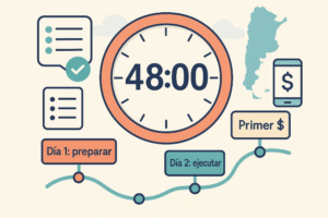 Plan de 48 horas para ganar tus primeros dólares online en Argentina