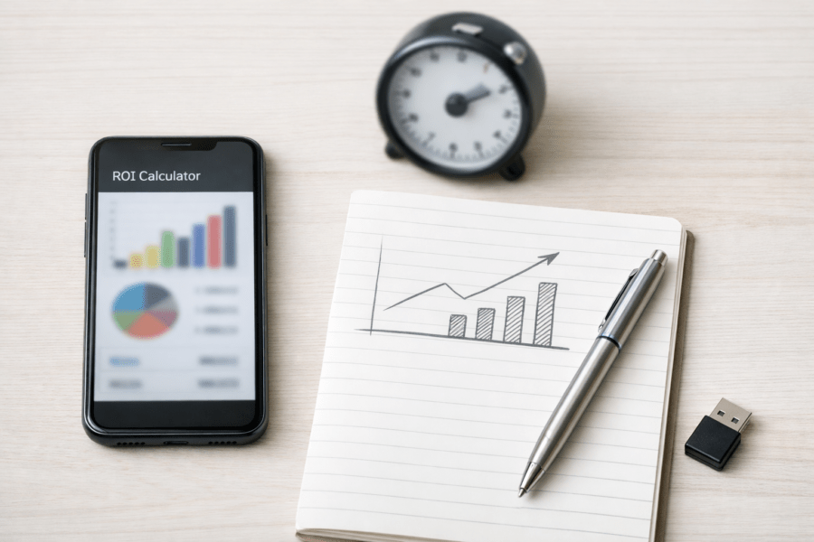 Calculadora ROI IA- tiempo y dinero ahorrado