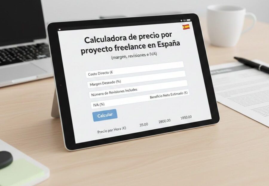 Calculadora de precio por proyecto freelance en España (margen, revisiones e IVA)