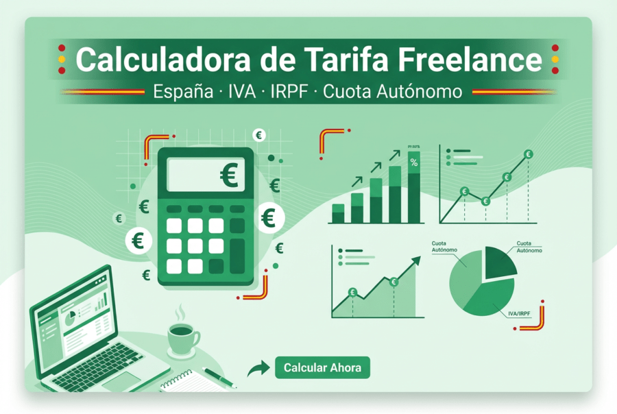 Calculadora de tarifa freelance en España (IVA, IRPF y cuota autónomo)